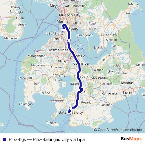 Pitx-Btgs bus Line Map