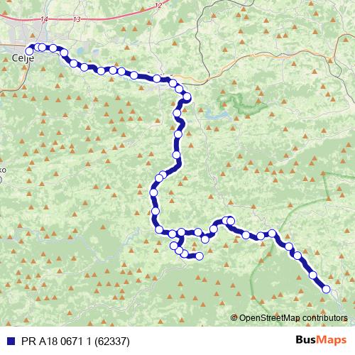 PR A18 0671 1 (62337) bus Line Map