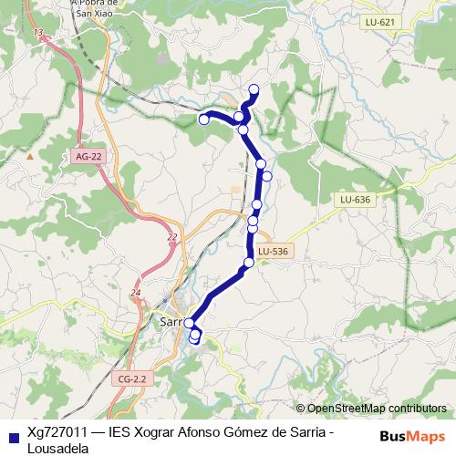 Xg727011 bus Line Map
