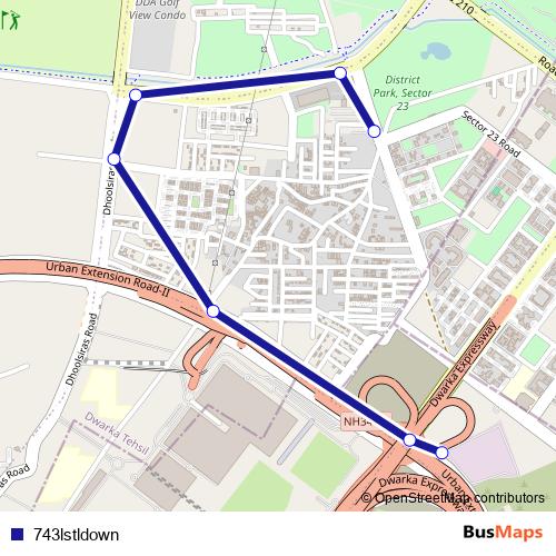 743lstldown bus Line Map
