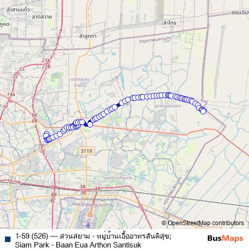 1-59 (526) bus Line Map