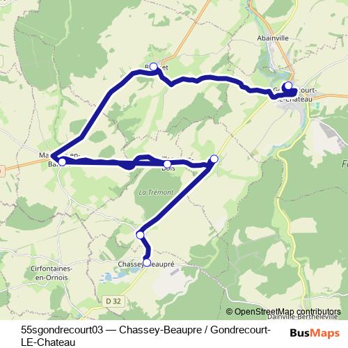 55sgondrecourt03 bus Line Map