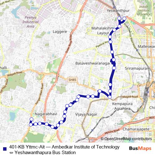 401-KB Yttmc-Ait bus Line Map