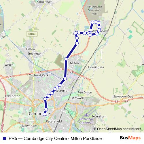 PR5 bus Line Map