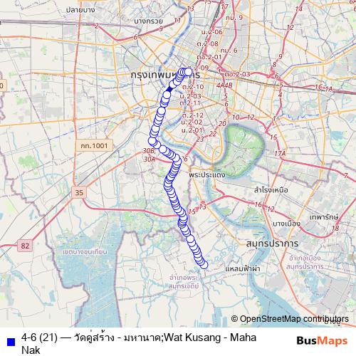 4-6 (21) bus Line Map