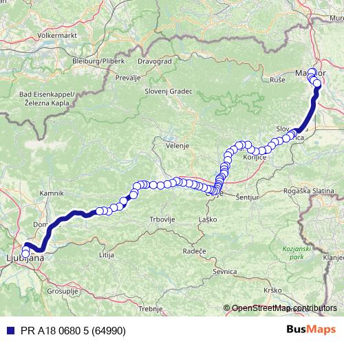 PR A18 0680 5 (64990) bus Line Map