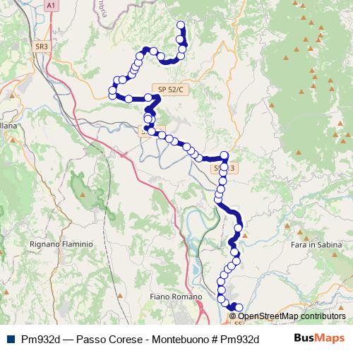 Pm932d bus Line Map