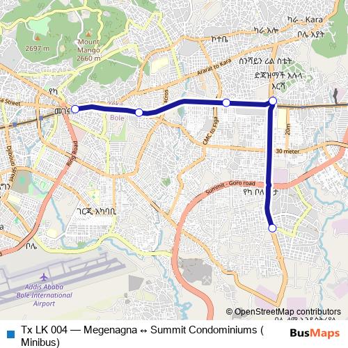 Tx LK 004 bus Line Map