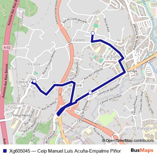 Xg605045 bus Line Map