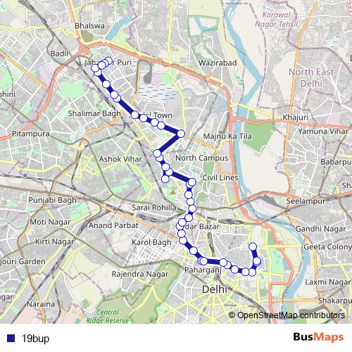 19bup bus Line Map