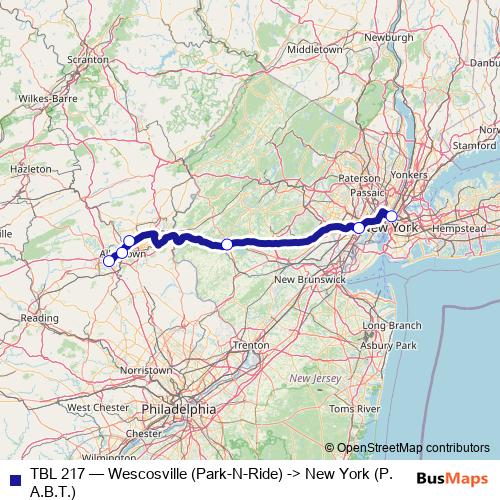 TBL 217 bus Line Map