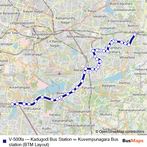 V-500fa bus Line Map