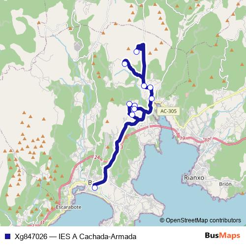 Xg847026 bus Line Map
