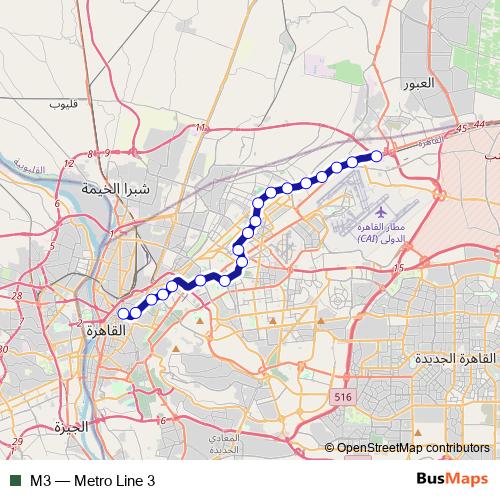 M3 metro Line Map