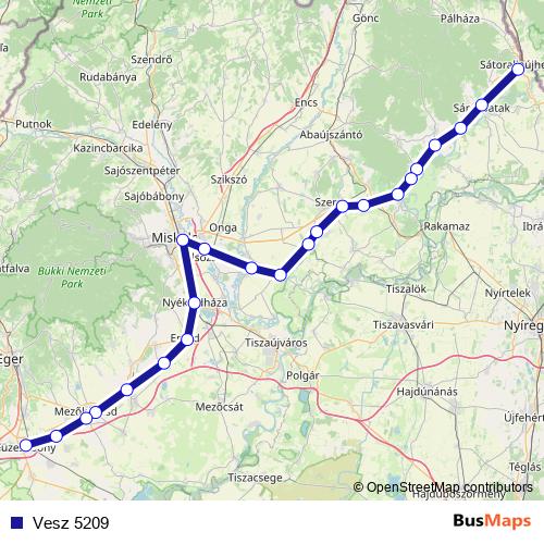 Vesz 5209 rail Line Map