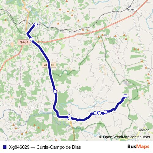 Xg846029 bus Line Map