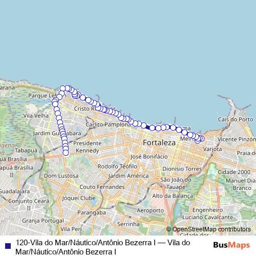 120-Vila do Mar/Náutico/Antônio Bezerra I bus Line Map