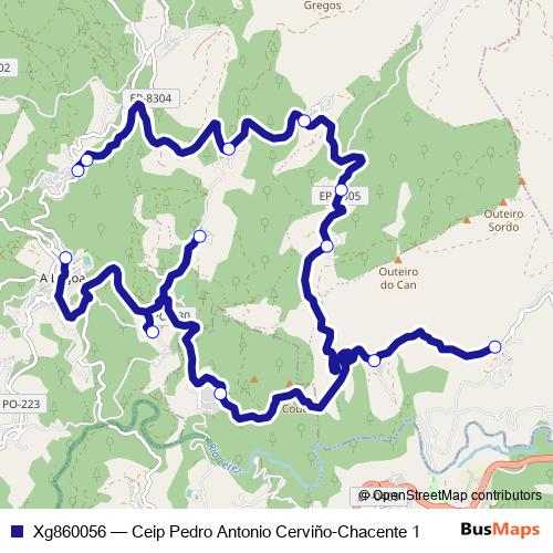 Xg860056 bus Line Map