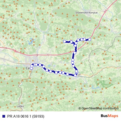 PR A18 0616 1 (59193) bus Line Map