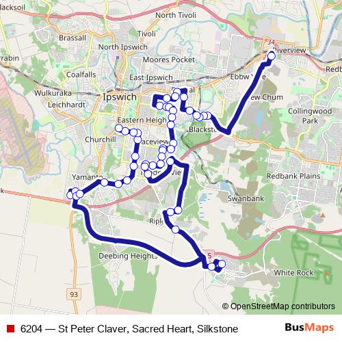 6204 bus Line Map