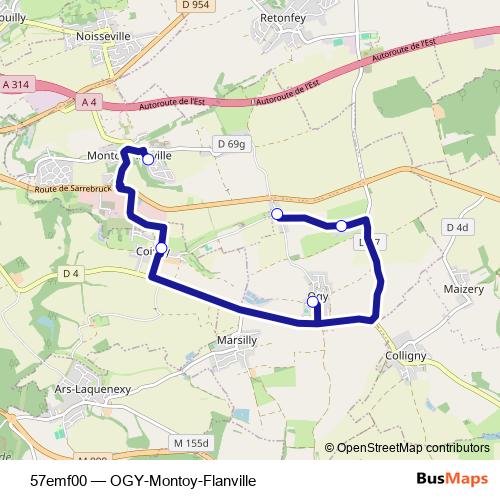 57emf00 bus Line Map