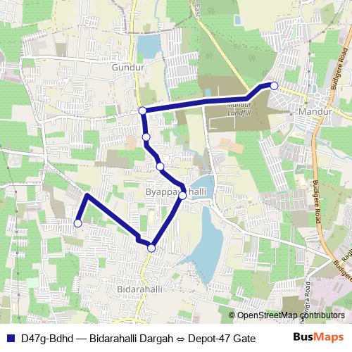 D47g-Bdhd bus Line Map