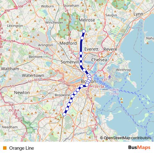 Orange Line metro Line Map
