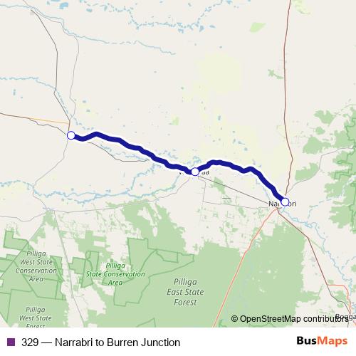 329 bus Line Map