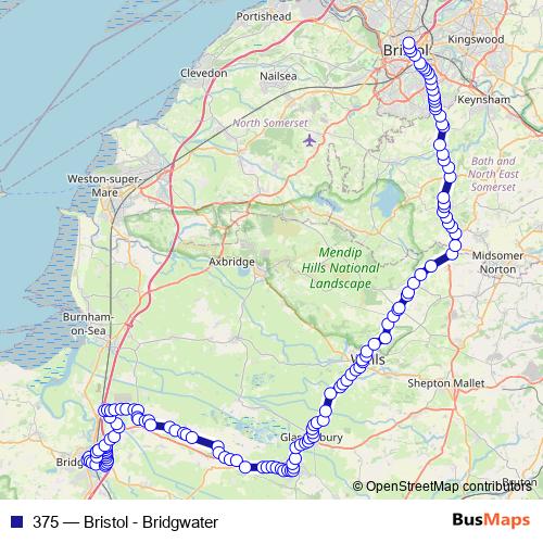 375 bus Line Map