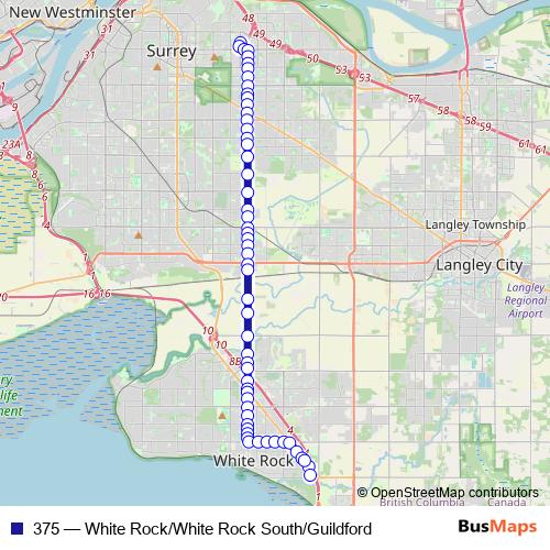 375 bus Line Map