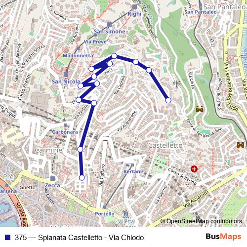 375 bus Line Map