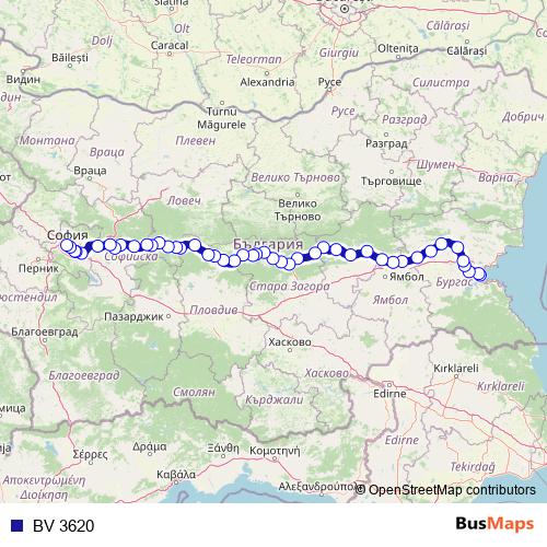 BV 3620 rail Line Map
