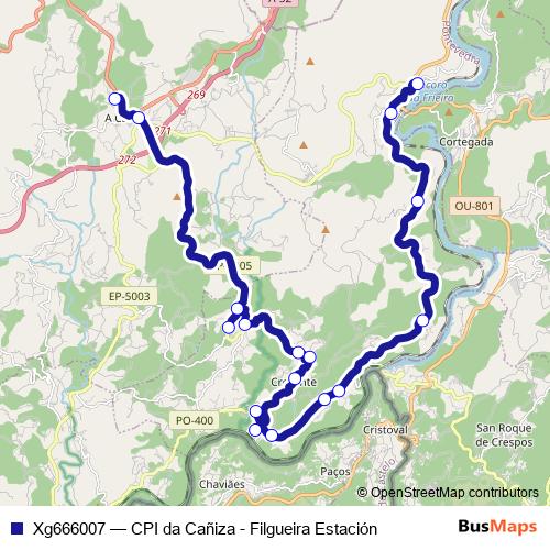 Xg666007 bus Line Map