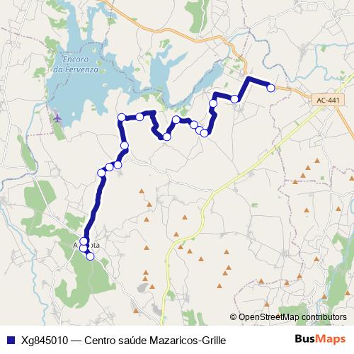Xg845010 bus Line Map