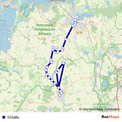 533alfa bus Line Map