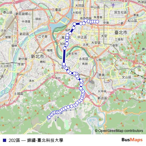 202區 bus Line Map