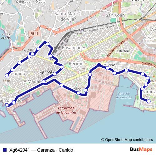 Xg642041 bus Line Map