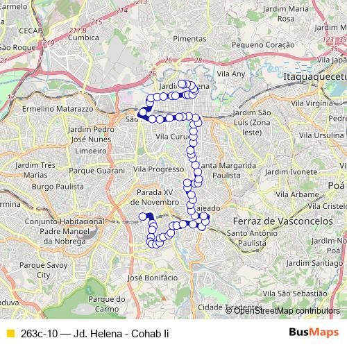263c-10 bus Line Map