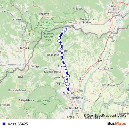 Vesz 35425 rail Line Map
