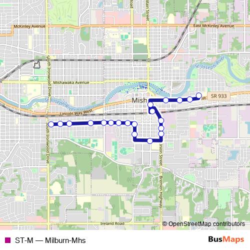 ST-M bus Line Map
