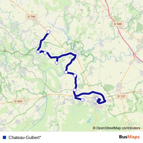 Chateau-Guibert* bus Line Map