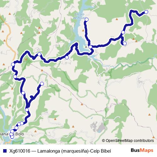 Xg610016 bus Line Map