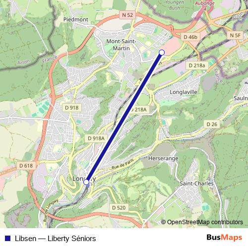 Libsen bus Line Map