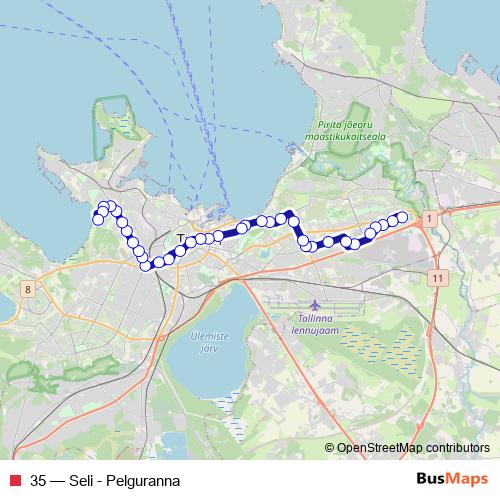 35 bus Line Map