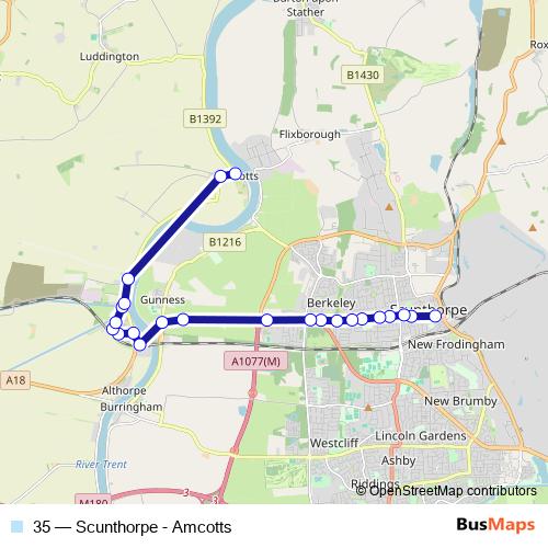35 bus Line Map