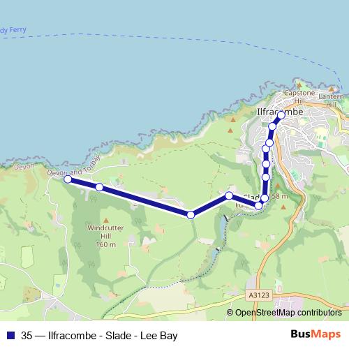 35 bus Line Map
