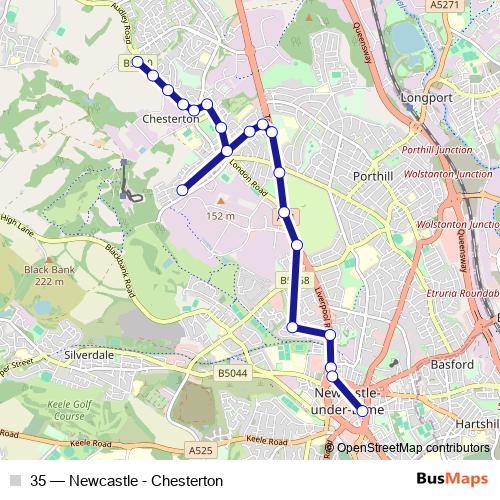 35 bus Line Map