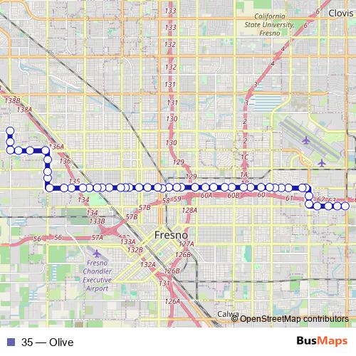 35 bus Line Map