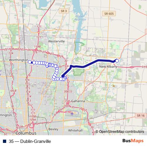 35 bus Line Map