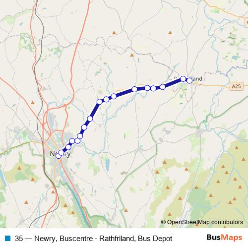 35 bus Line Map